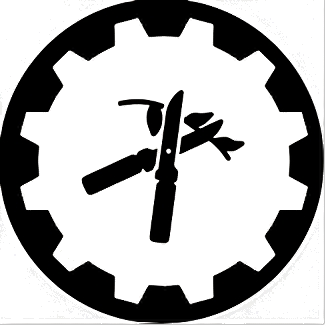 Logo engrenage avec outils croisés pour elagage-abattage-ferrie-tarn, services de réparation et entretien dans le Tarn